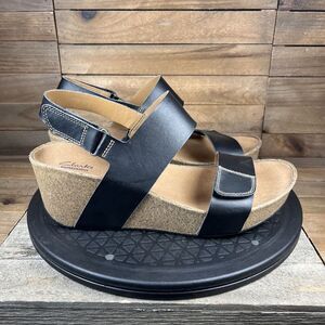 Clarks Black Sandals Comfortable Stylish Design